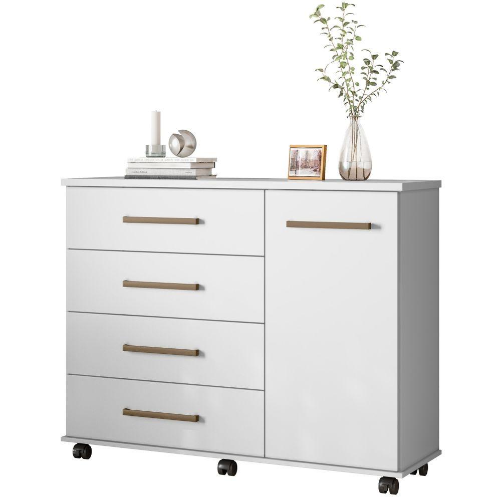 Miniatura Conjunto Quarto Guarda Roupa E Comoda Caroline Branco