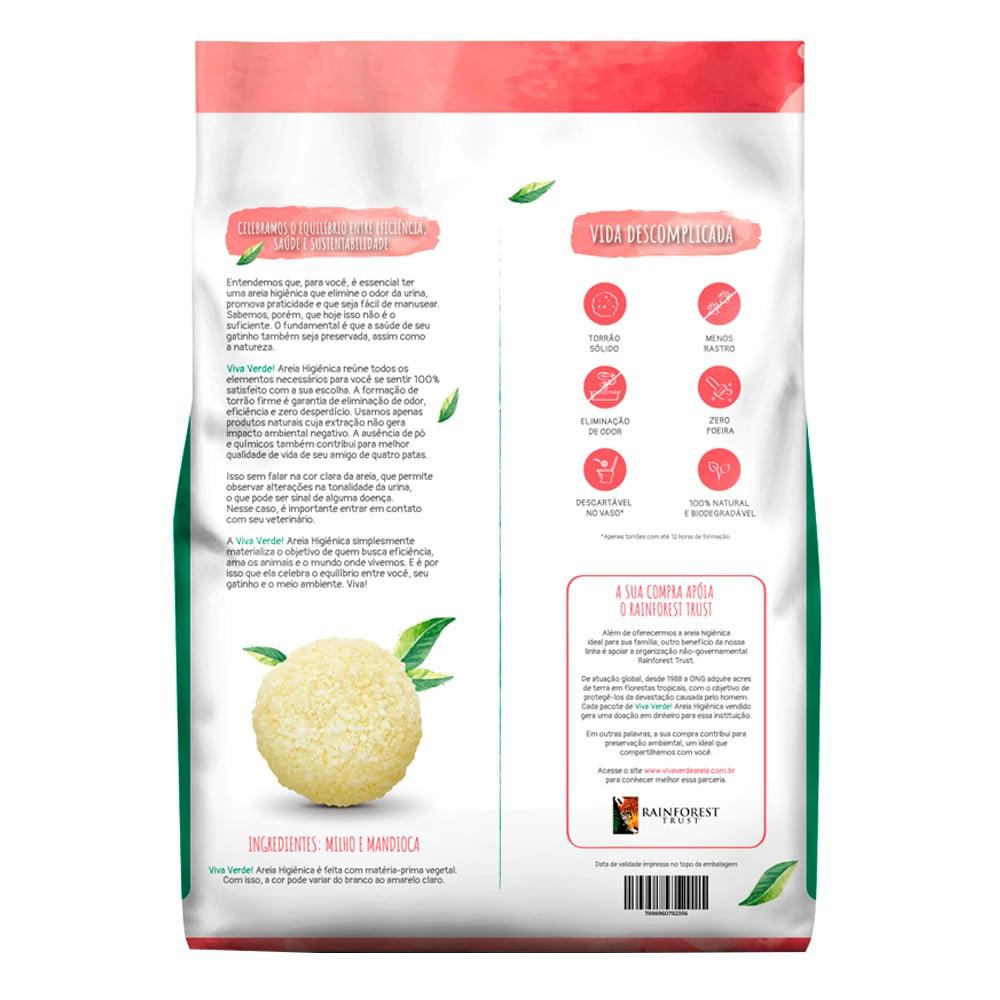 Miniatura Areia Higiênica petfive Viva Verde Vida Descomplicada para Gatos - 4 Kg