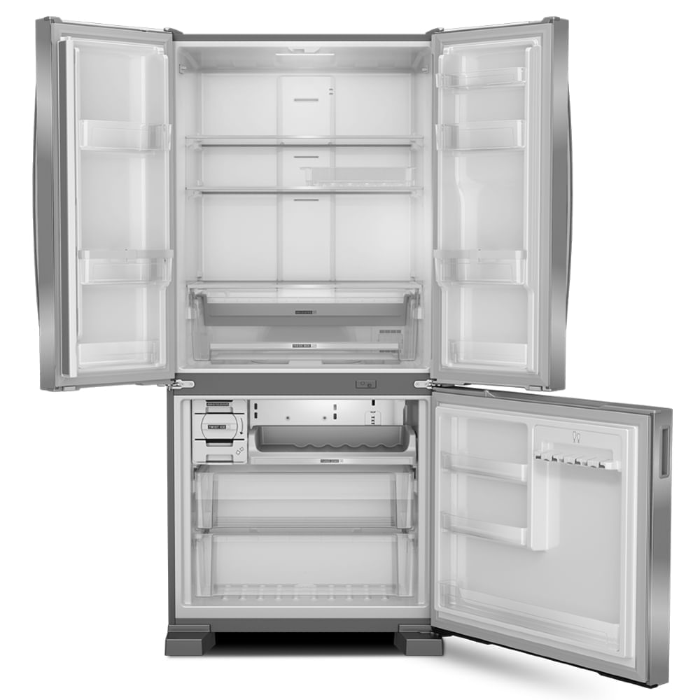 Miniatura Geladeira Brastemp Frost Free French Door A+++ 554 litros cor Inox - BRO85AK 110V
