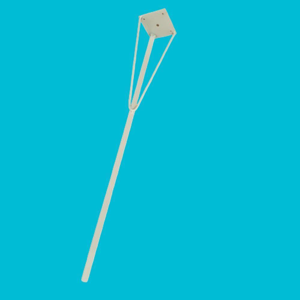 Miniatura Kit 3 Hairpin Legs Para Mesa Industrial Hairpin Legs 75cm Branco Medcombo