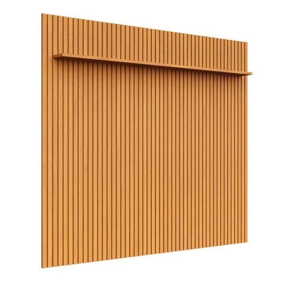 Rack Ananda com Painel Aloe para Tv até 75 Polegadas em Mdf Tampo Madeira Maciça Madeira Originals nature / Off white