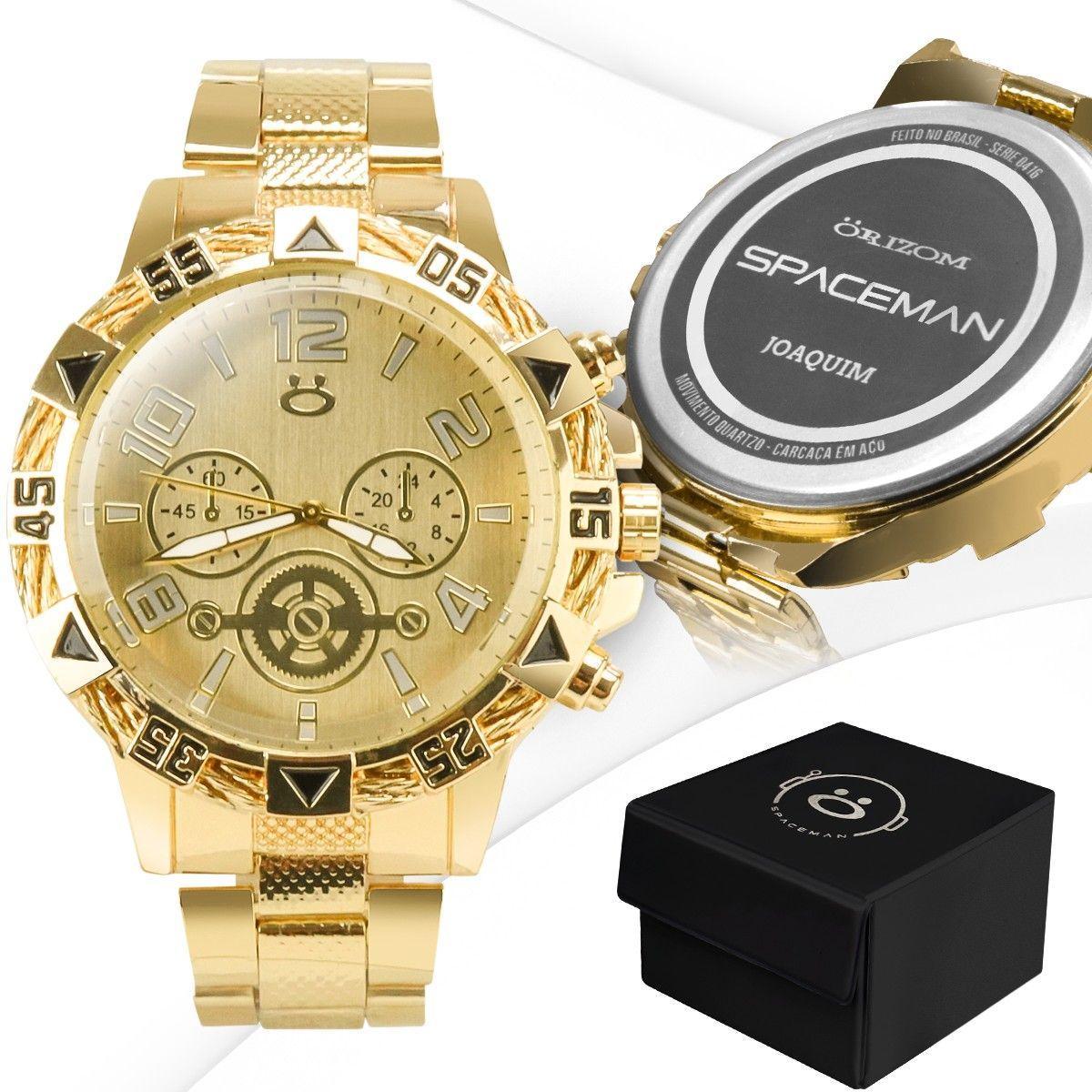 Miniatura Relógio Masculino Personalizado Banhado Aço Inox + Caixa