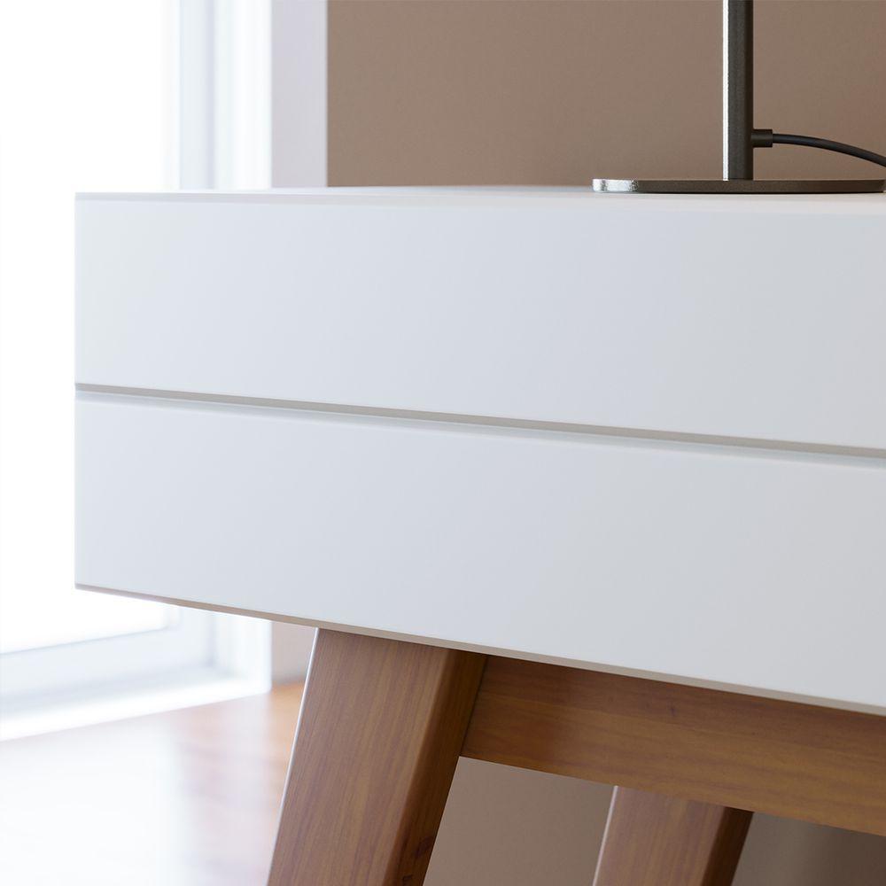 Miniatura Aparador Divisor de Ambiente com 2 Gavetas 136x78cm Noronha Colibri Off White