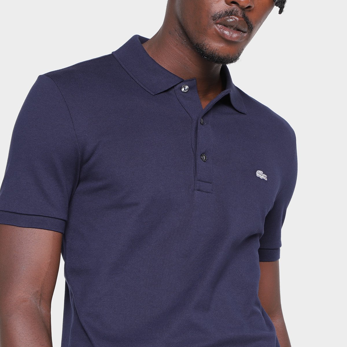 Miniatura Camisa Polo Lacoste Slim Fit Masculina Marinho - EEGG
