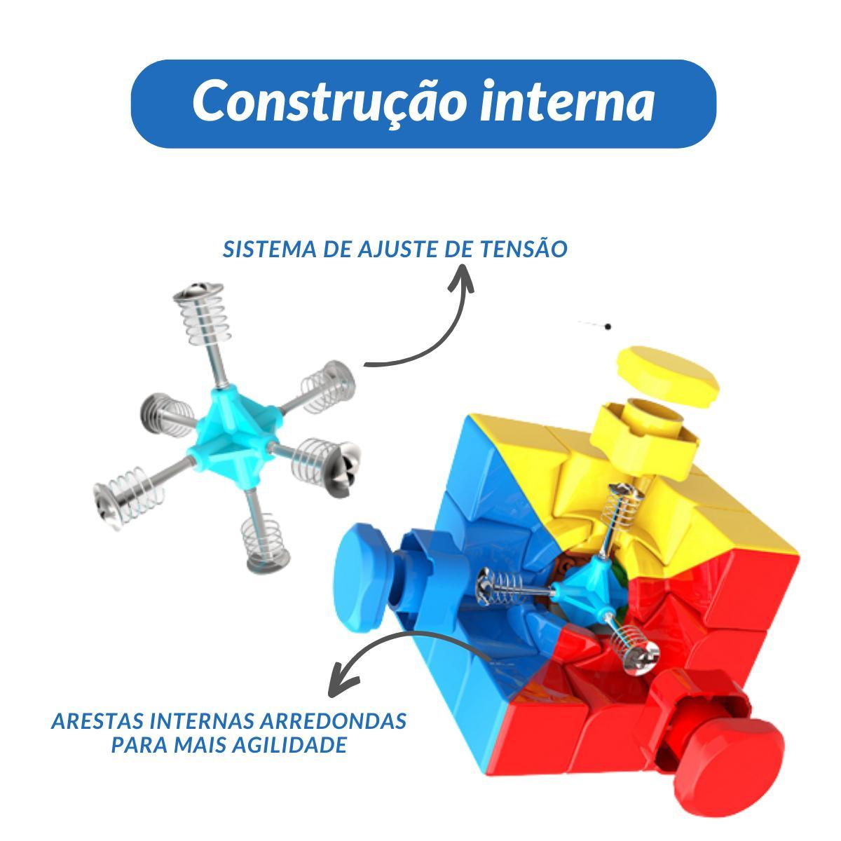 Miniatura Cubo Mágico 3X3X3 Para Jogo De Diversão Colorido