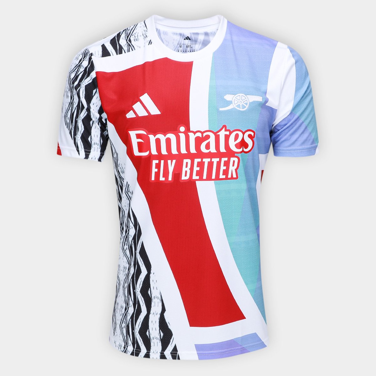 Miniatura Camisa Arsenal 25/26 Pré Jogo Adidas Masculina Vermelho+Branco - G