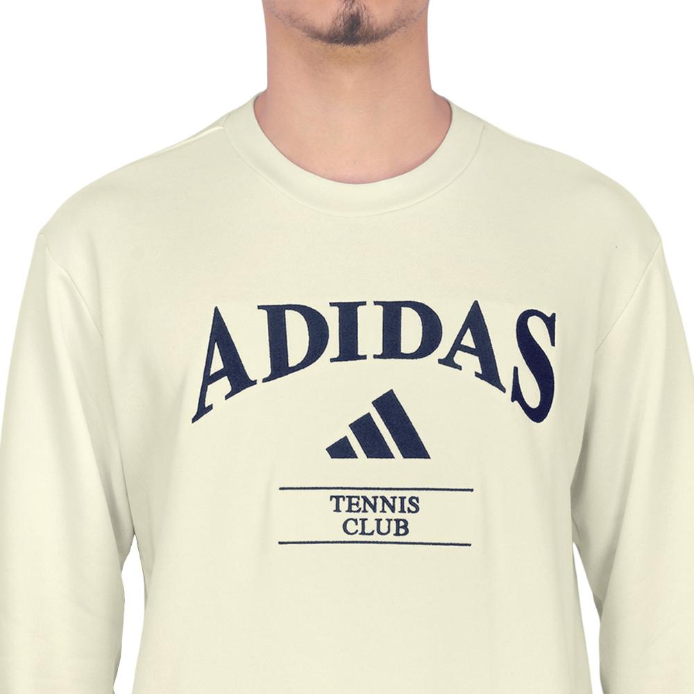 Miniatura Blusa Adidas Heritage Graphic Tennis Crew Bege GG