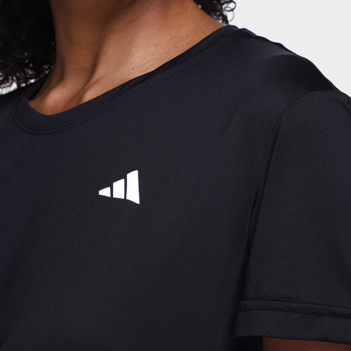 Miniatura Camiseta Adidas Own The Run 3 Listras Feminina Preto - G