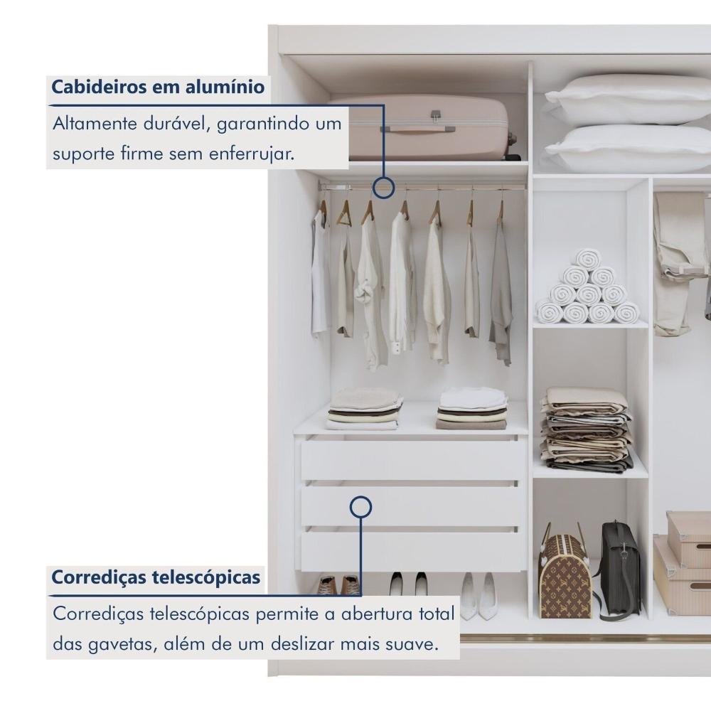 Miniatura Guarda-roupa 2 Portas 100% Mdf Monte Rei Branco