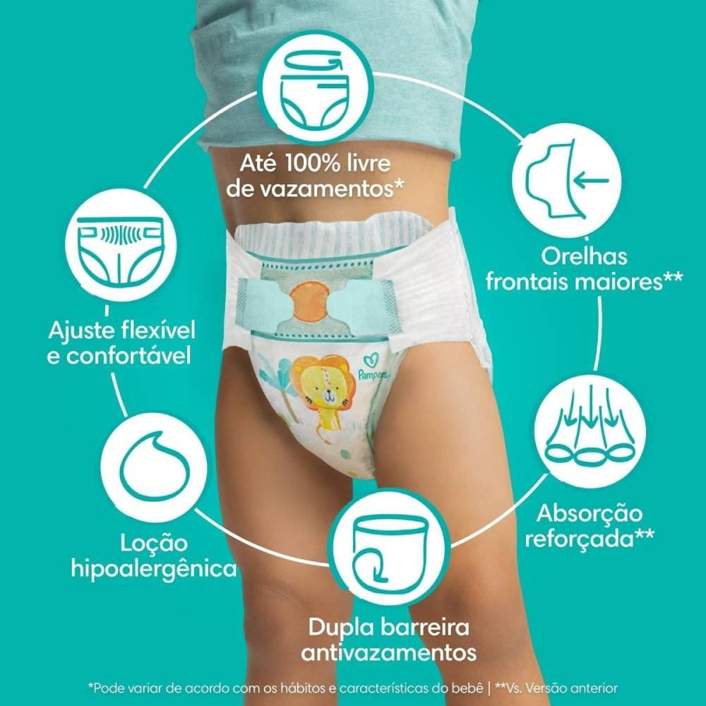 Miniatura Fralda Pampers Confort Sec Ultra Xg Com 148 Unidades