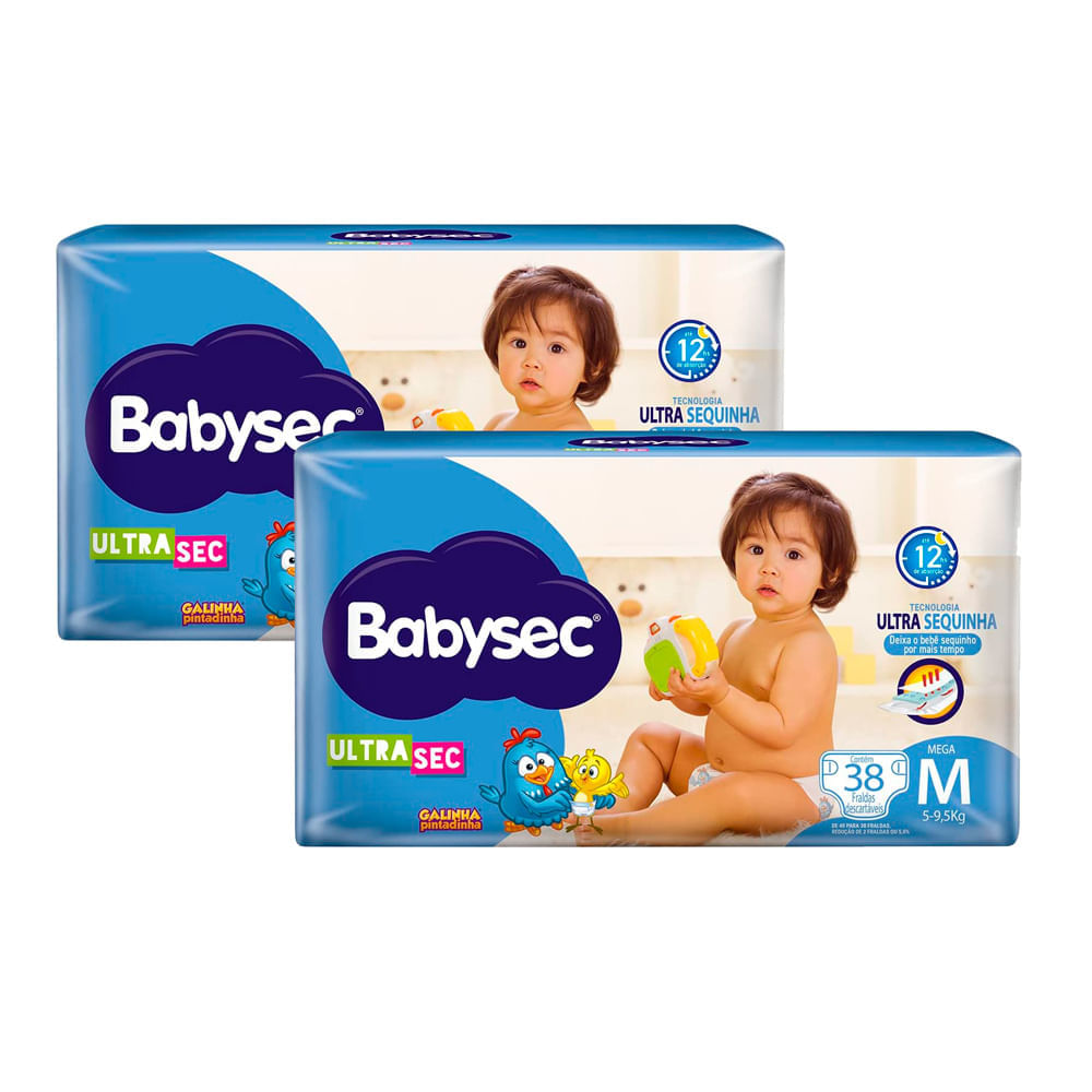 Miniatura Kit de Fralda Babysec Ultrasec Tamanho M 80 Unidades