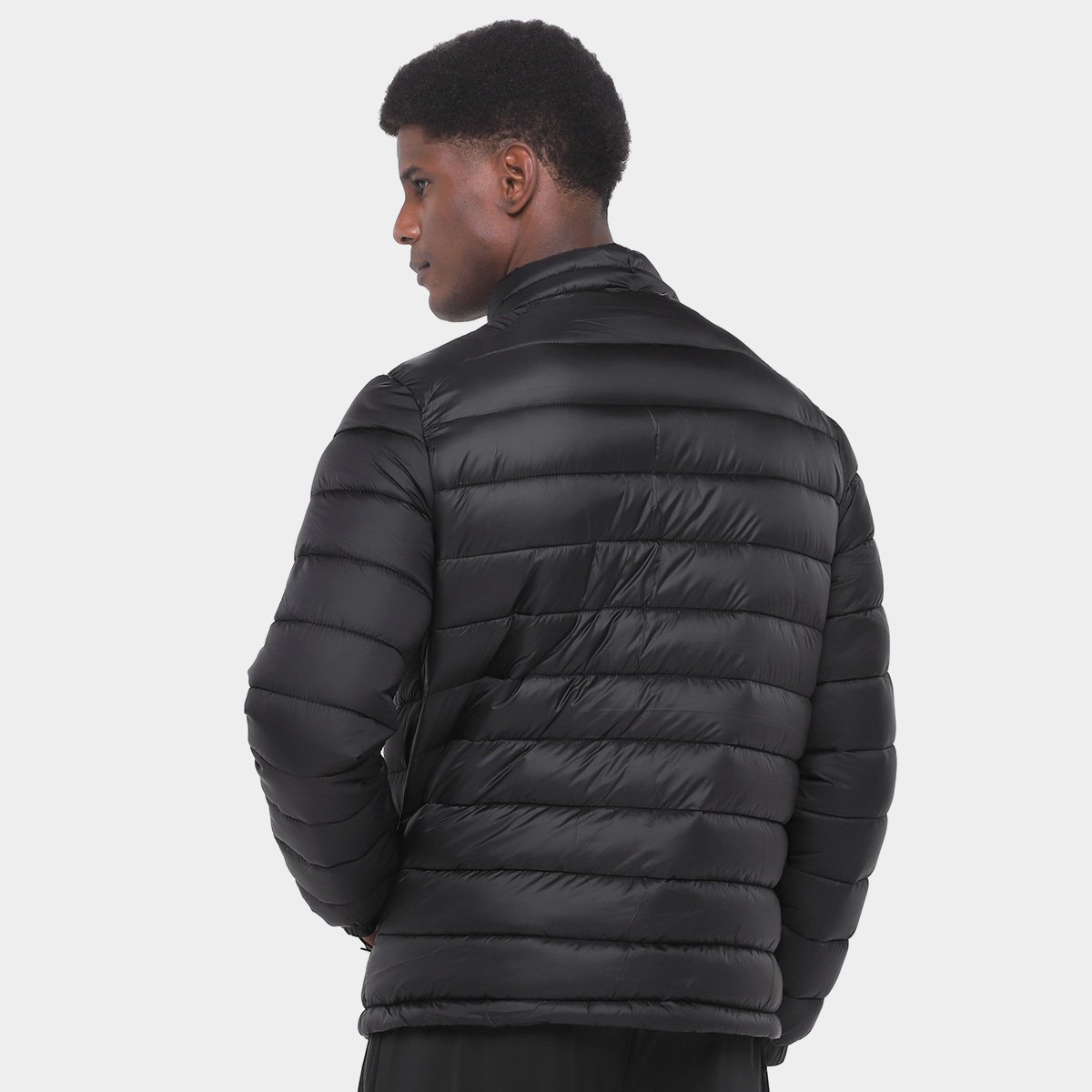 Miniatura Jaqueta Puffer Corinthians Coimbra Masculina Preto - M