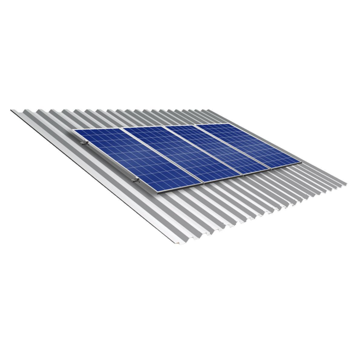 Miniatura Kit Estrutura Suporte Fixador 02 Placas Solar Alumínio E
