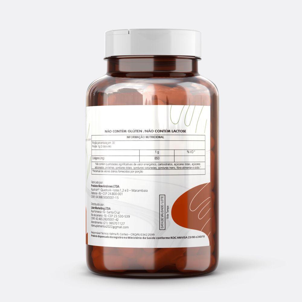 Miniatura Tri Colagenn 500mg Com 60 Cáp Colágeno Tipo I, Ii E Peptídeos Bioativos Para Pele, Articulações E Juventude