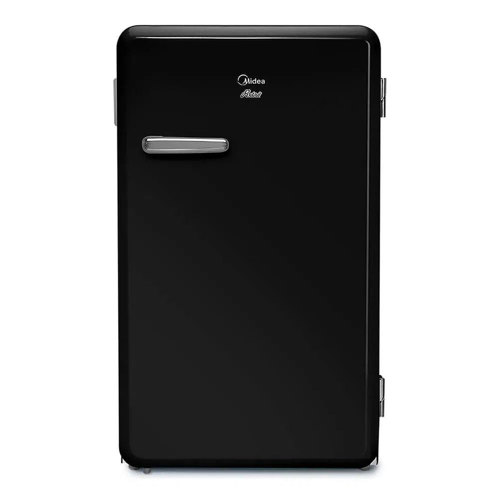Miniatura Frigobar Retrô Midea 95 Litros Preto Onix 220V