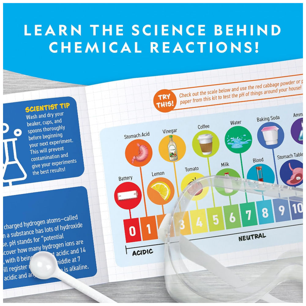 Miniatura Kit de Química com 45 Experimentos Científicos, Incluindo Crescimento e Reações de Cristais, National Geographic
