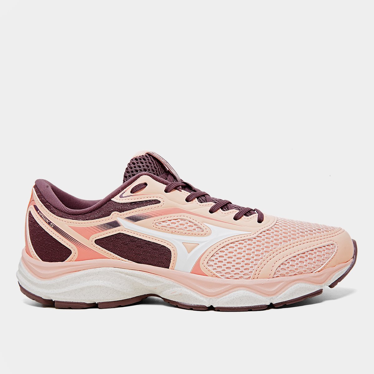 Miniatura Tênis Mizuno Hawk 5 Feminino Rosa+Vinho - 34