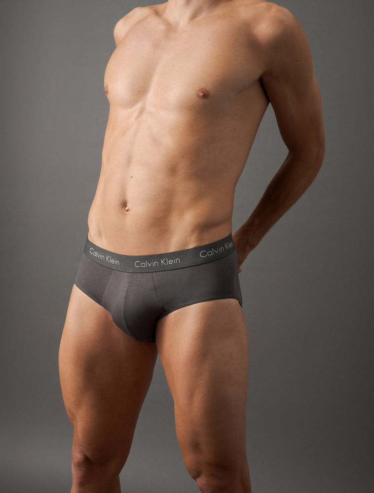 Miniatura Cueca Brief de Modal Calvin Klein Underwear - Grafite/Prata Cueca Brief de Modal Calvin Klein Underwear Grafite/Prata g