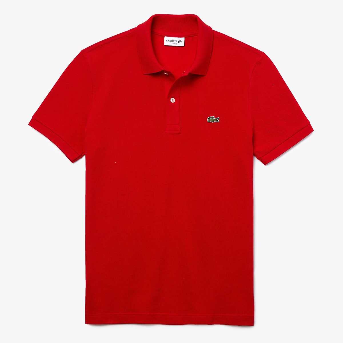 Miniatura Camisa Polo Lacoste Slim Fit Piquet Masculina Vermelho - EEGG