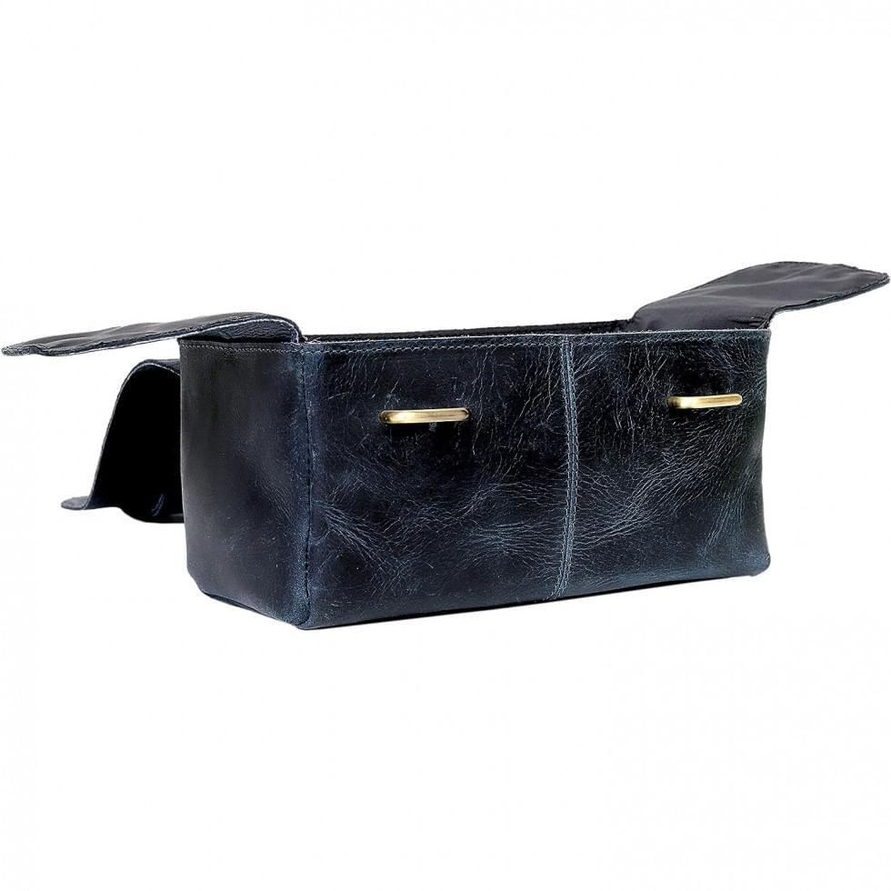 Miniatura Necessaire Masculina de Couro, CREATIVE LEATHER ART, Marrom