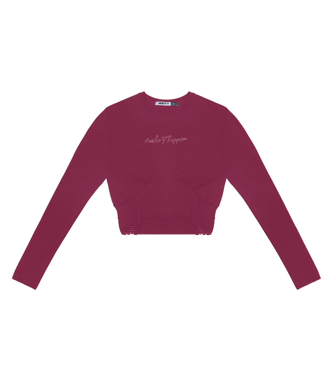 Miniatura Blusa Juvenil Manga Longa Minty Vermelho 14