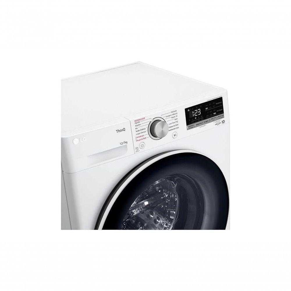 Lava e Seca Smart LG VC4 12kg Branca Com Inteligência Artificial AIDD CV5012WC4 110V
