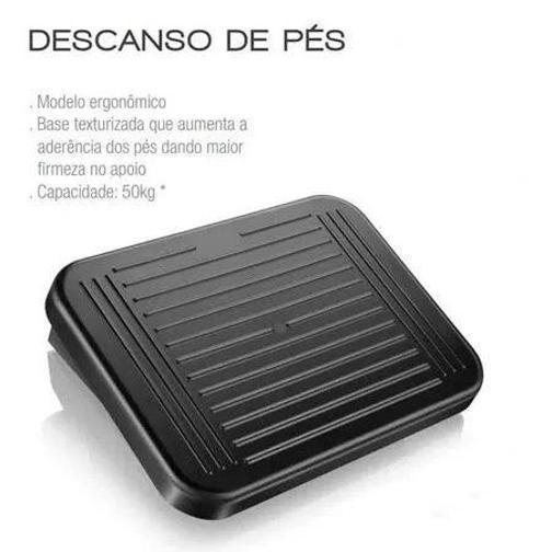 Miniatura Suporte Ergonômico Para Pés Preto