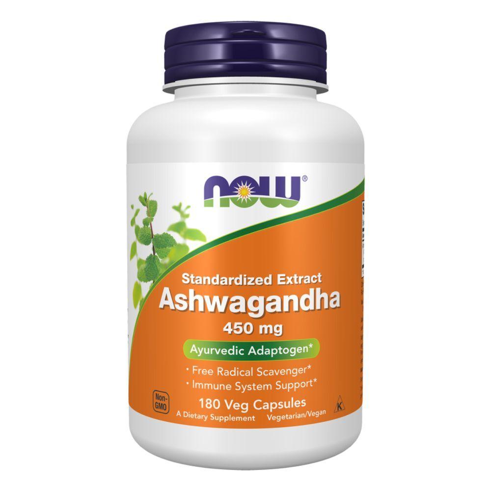 Miniatura Ashwagandha 450mg 180 Cápsulas Now Foods
