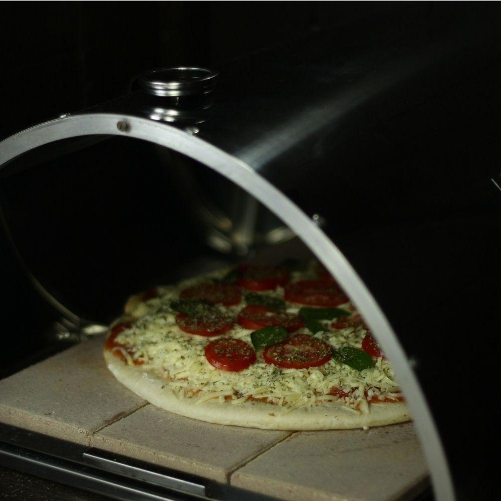 Miniatura Forno de Pizza Inox p/ Churrasqueira Issi Grill 47x48x26cm