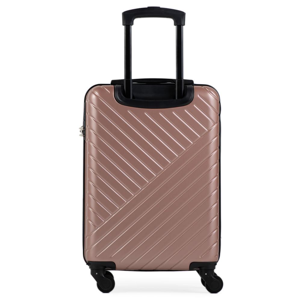 Miniatura Mala de Bordo Abs 4 Rodas Detroit Rose/Preto Rosé - P