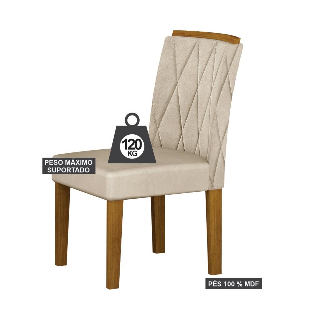 Miniatura Kit 2 Cadeiras para Sala de Jantar Lorena Freijó/Palha