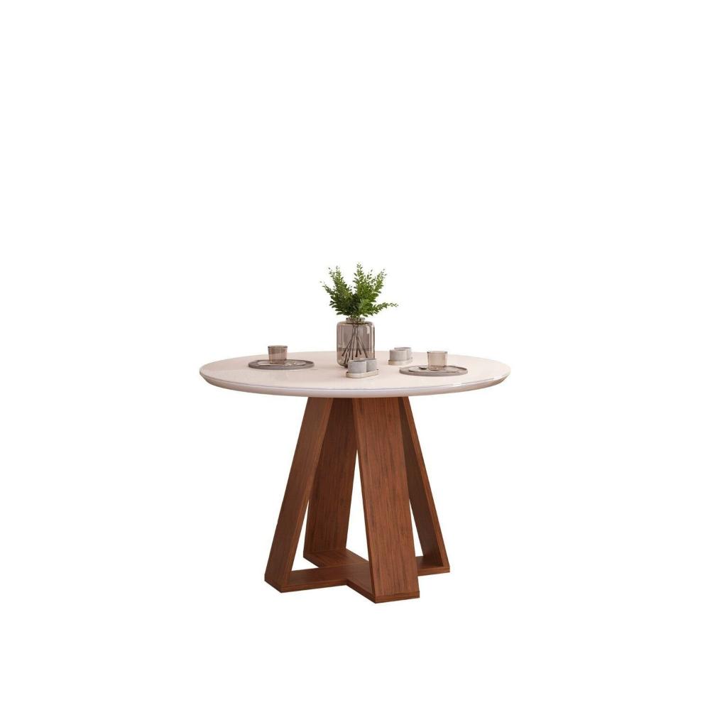 Miniatura Mesa Kiara Redonda com 4 Cadeiras Yasmin Freijo/ Off White/ Lunar