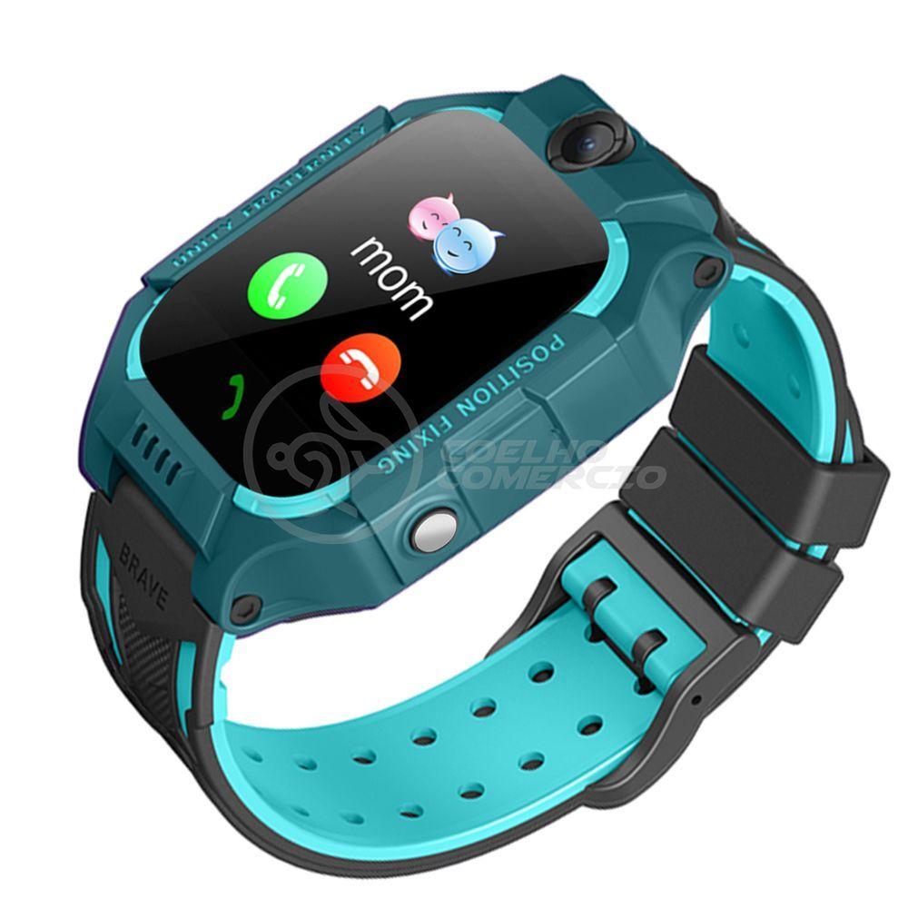 Miniatura Smartwatch Relógio Inteligente Infantil Criança Q12 - Verde