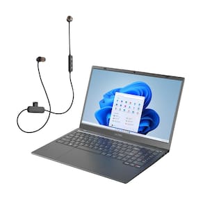 Miniatura Notebook Multi UB263 Ultra, Tela 15,6” HD, Processador Intel Celeron N4020C, 4GB RAM, 128GB eMMC Windows 11 Home – Cinza + Fone de Ouvido