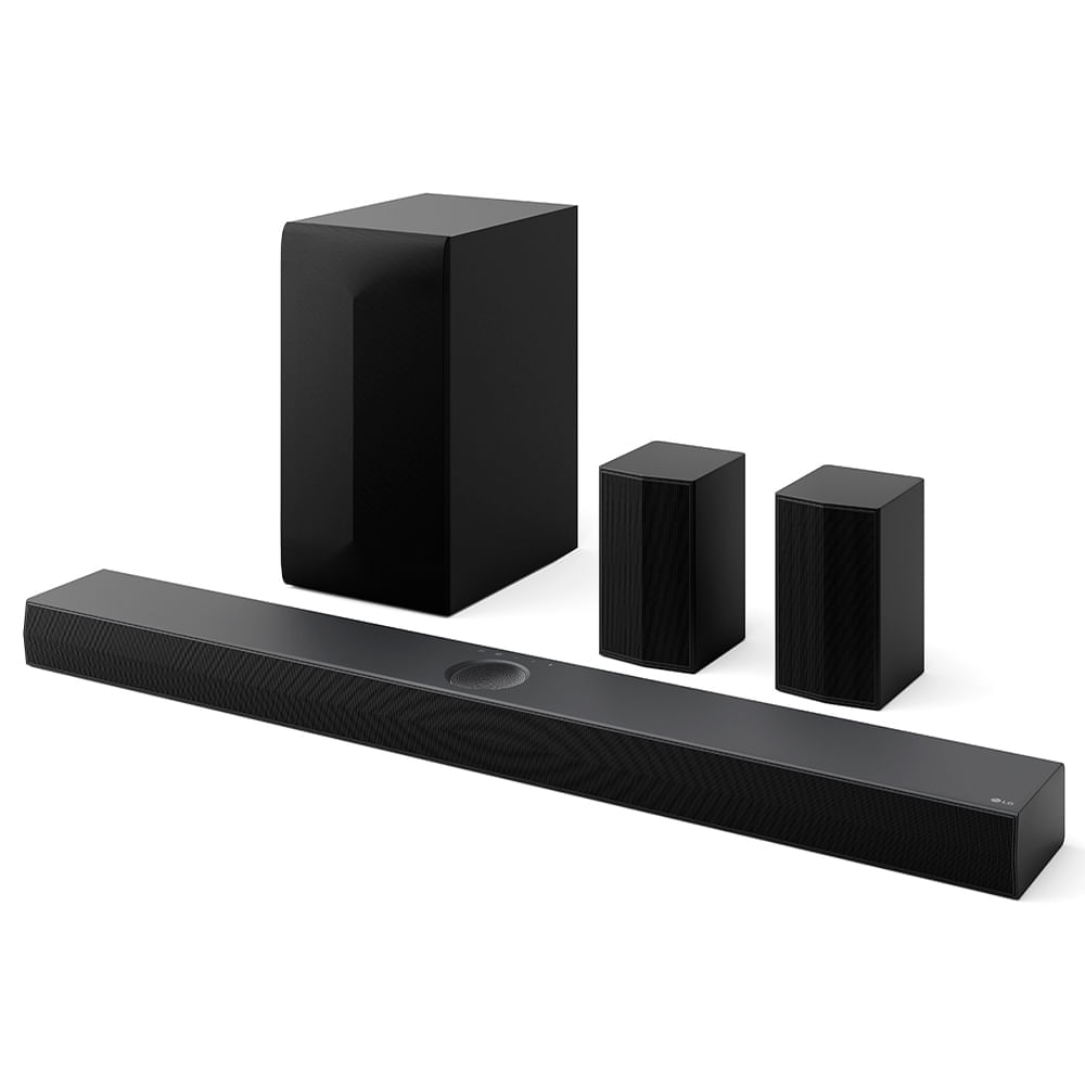 Miniatura Home Theater SoundBar LG com Dolby Atmos, 5.1.1 Canais, DTS X, Caixas Traseiras, AI Sound Pro e 500W RMS - S70TR Bivolt