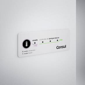 Miniatura Freezer Horizontal Consul CHA31FB Pés com rodízio, 6 Níveis de temperatura e Degelo Manual - 309L 110V