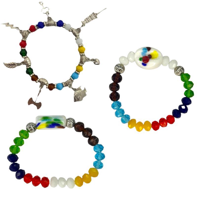 Miniatura Pulseira 7 Sete Linhas Umbanda E Candomblé - Escolha A Cor