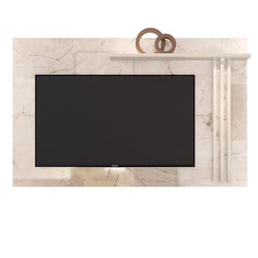 Rack Madetec Cross com 182cm de Largura + Painel Madetec Cross com 182cm de Largura, Ideal para TV de Até 65” Calacata/Off White