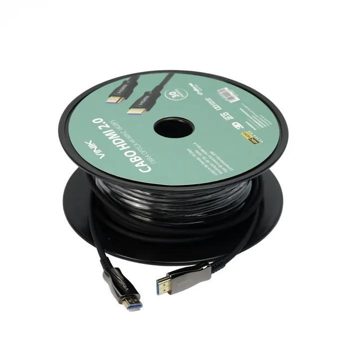 Miniatura Cabo HDMI 2.0 Fibra Óptica 4K 60Hz 18Gbps 30 Metros