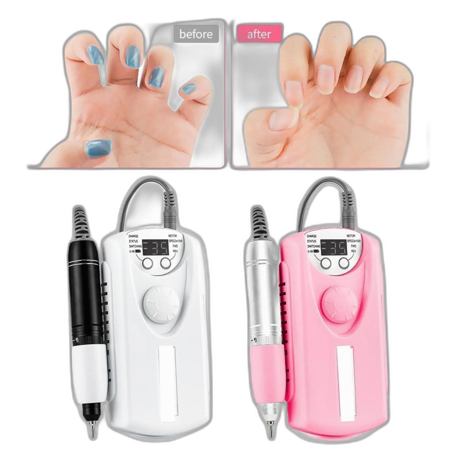 Super Lixa Elétrica Unha Profissional Motor Unha Em Gel Sem