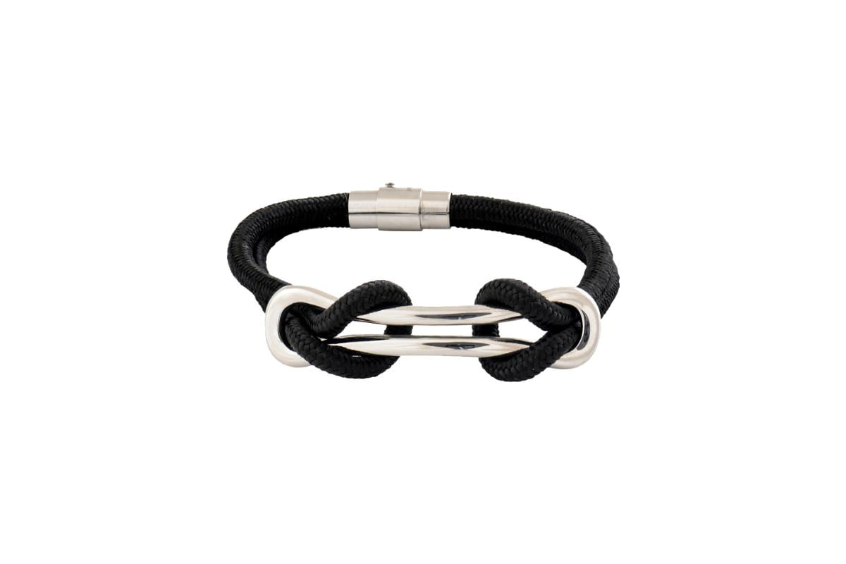 Miniatura Pulseira Nyloon Preto Fivela