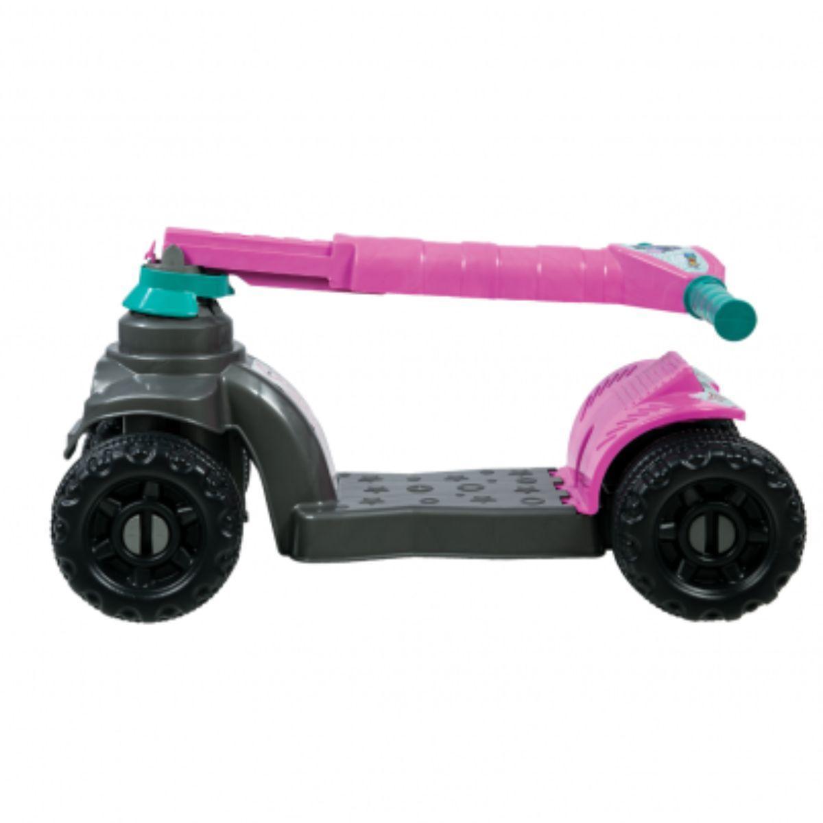 Miniatura Patinete Infantil Stik Tile Roxo 4 Rodas Kendy Brinquedos