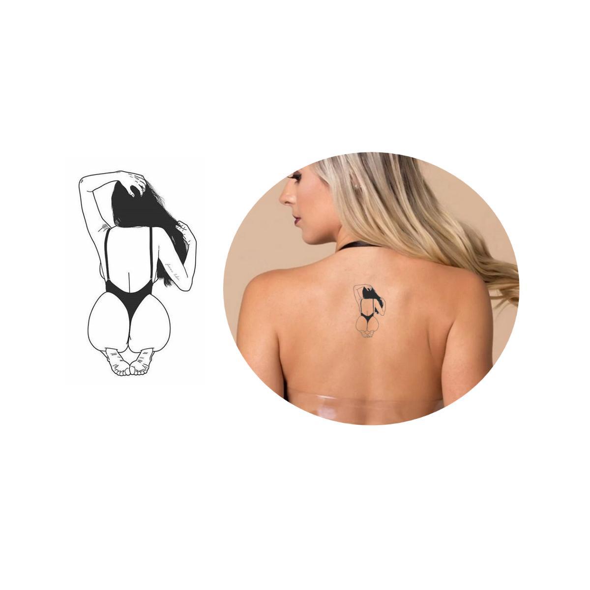 Miniatura Tatuagem Temporária Morena Biquini Sexy Girl