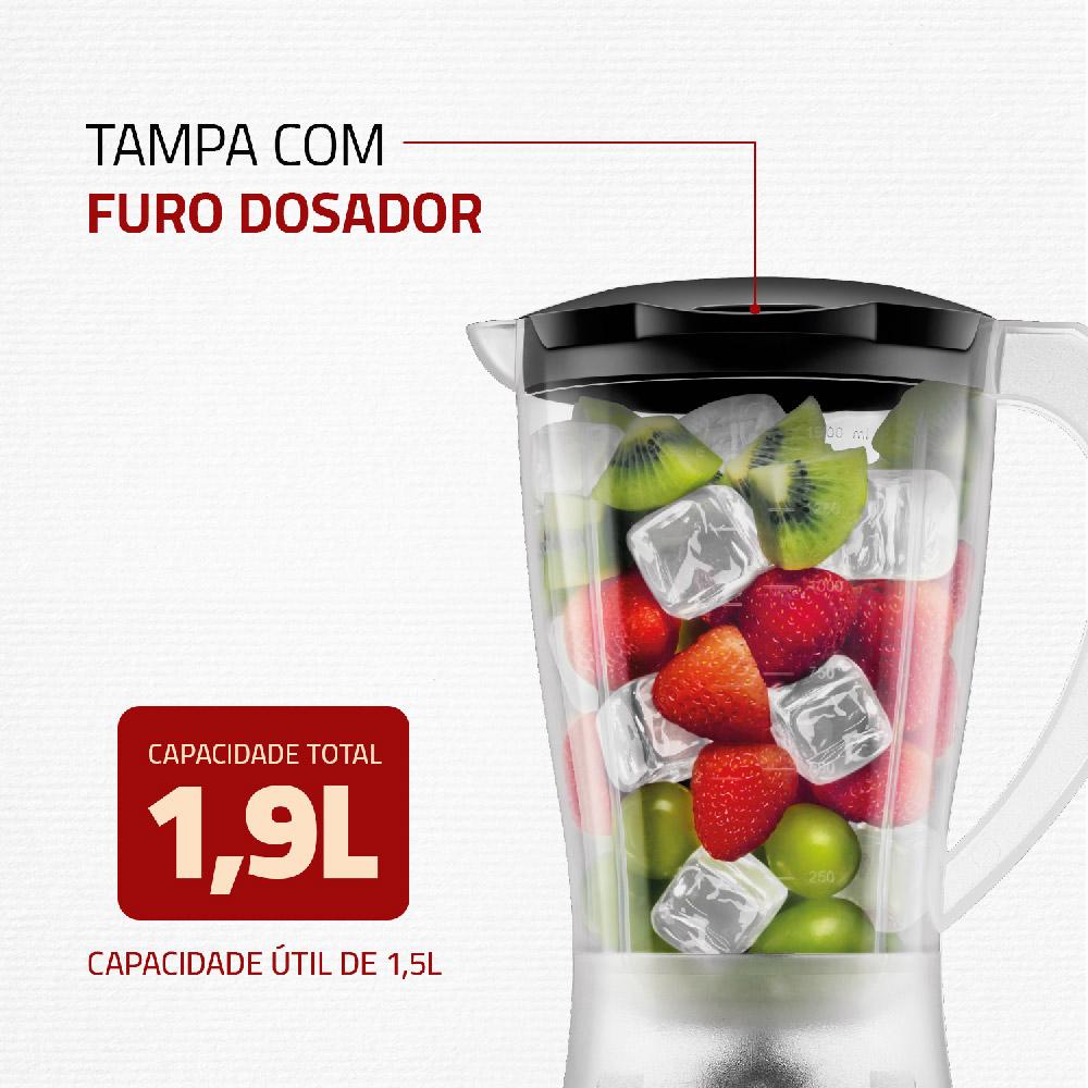 Miniatura Liquidificador Mondial L550 Preto 127V Preto - 127V