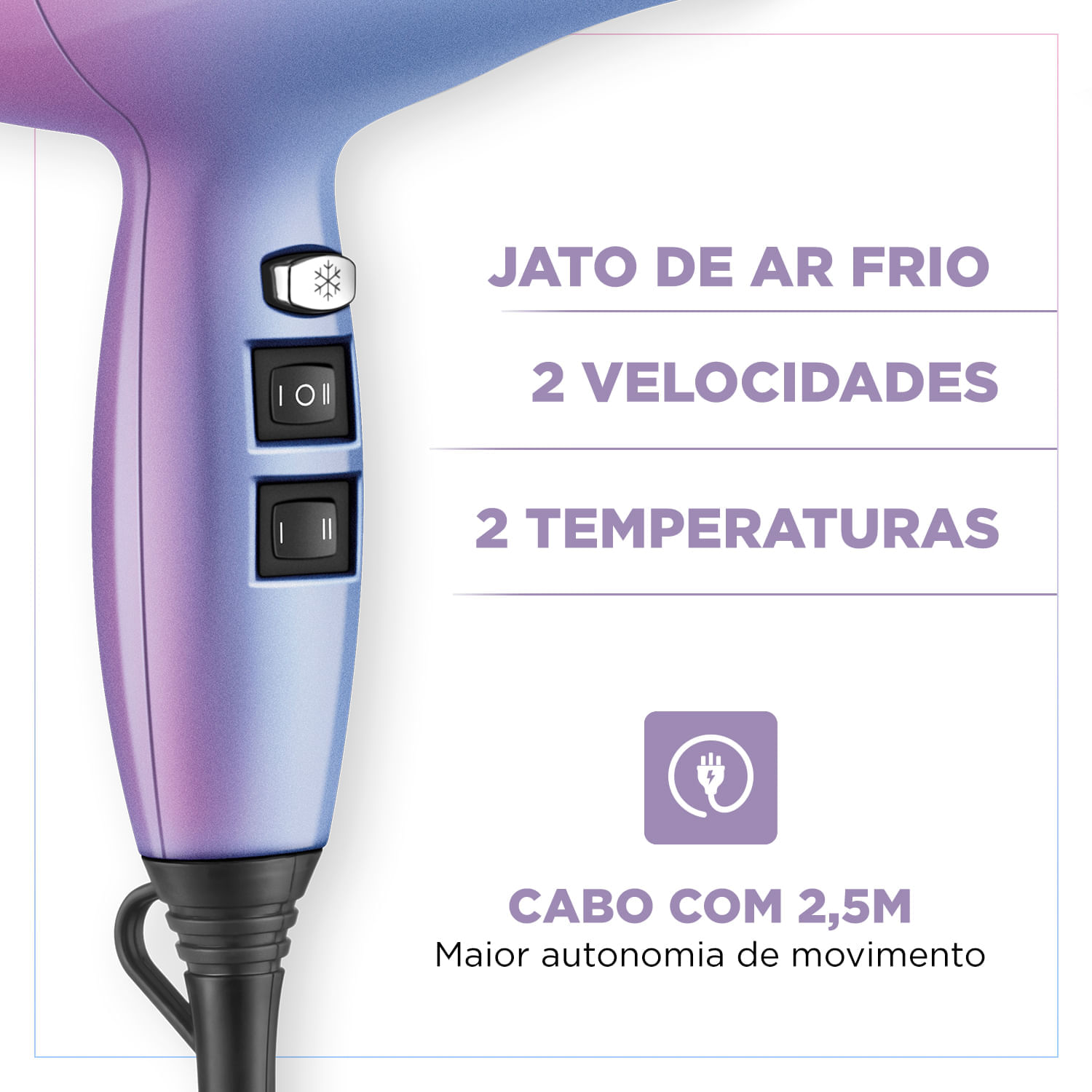 Secador de Cabelo By Juliette Mondial SCP-JU-03 127V