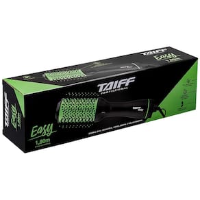 Miniatura Escova Secadora Taiff Easy Oval 1200W com Cerdas de Nylon - Verde 110V