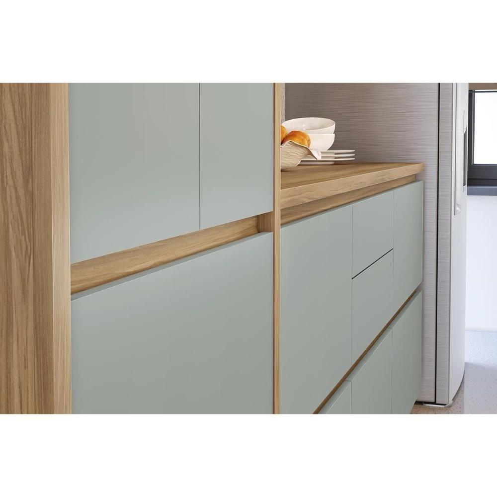 Armário Multiuso Lavanderia Rainha C- 4 Portas E 4 Gavetas 140cm Nature-verde - Nesher