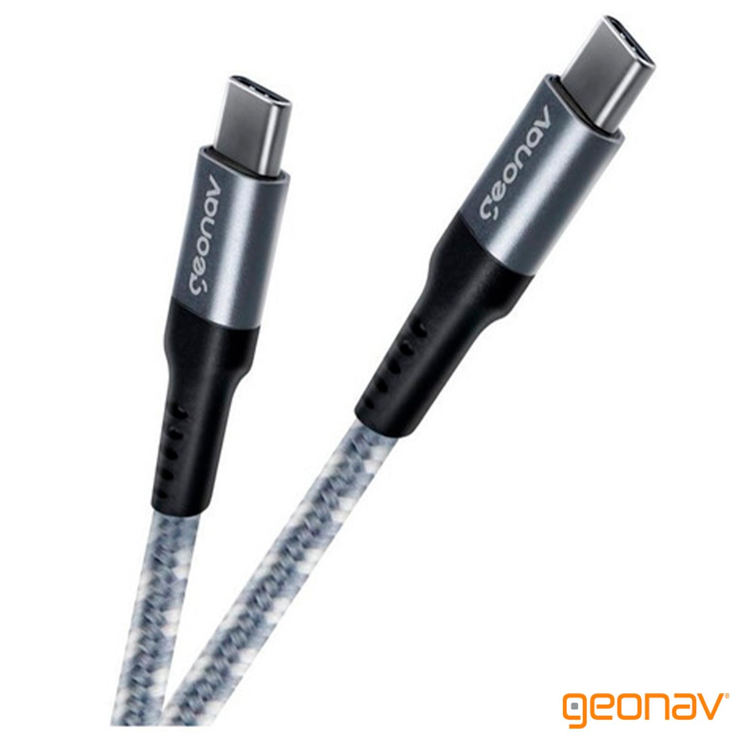 Miniatura Cabo USB-C para USB-C 2.0 com 1,5 metros Cinza - Geonav - UCC04