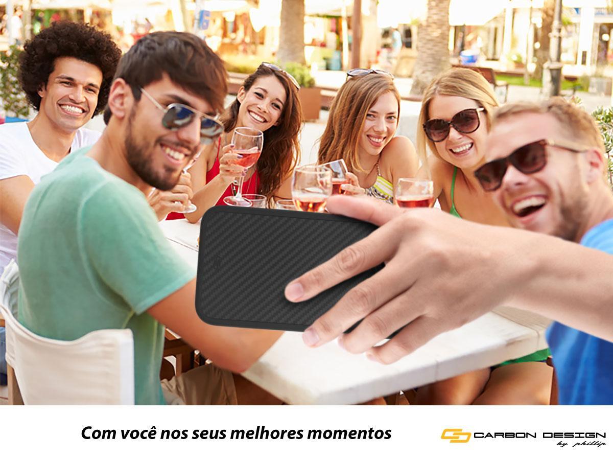 Miniatura Para Iphone 13 Capa Case Capinha Fibra Carbono Real Premium