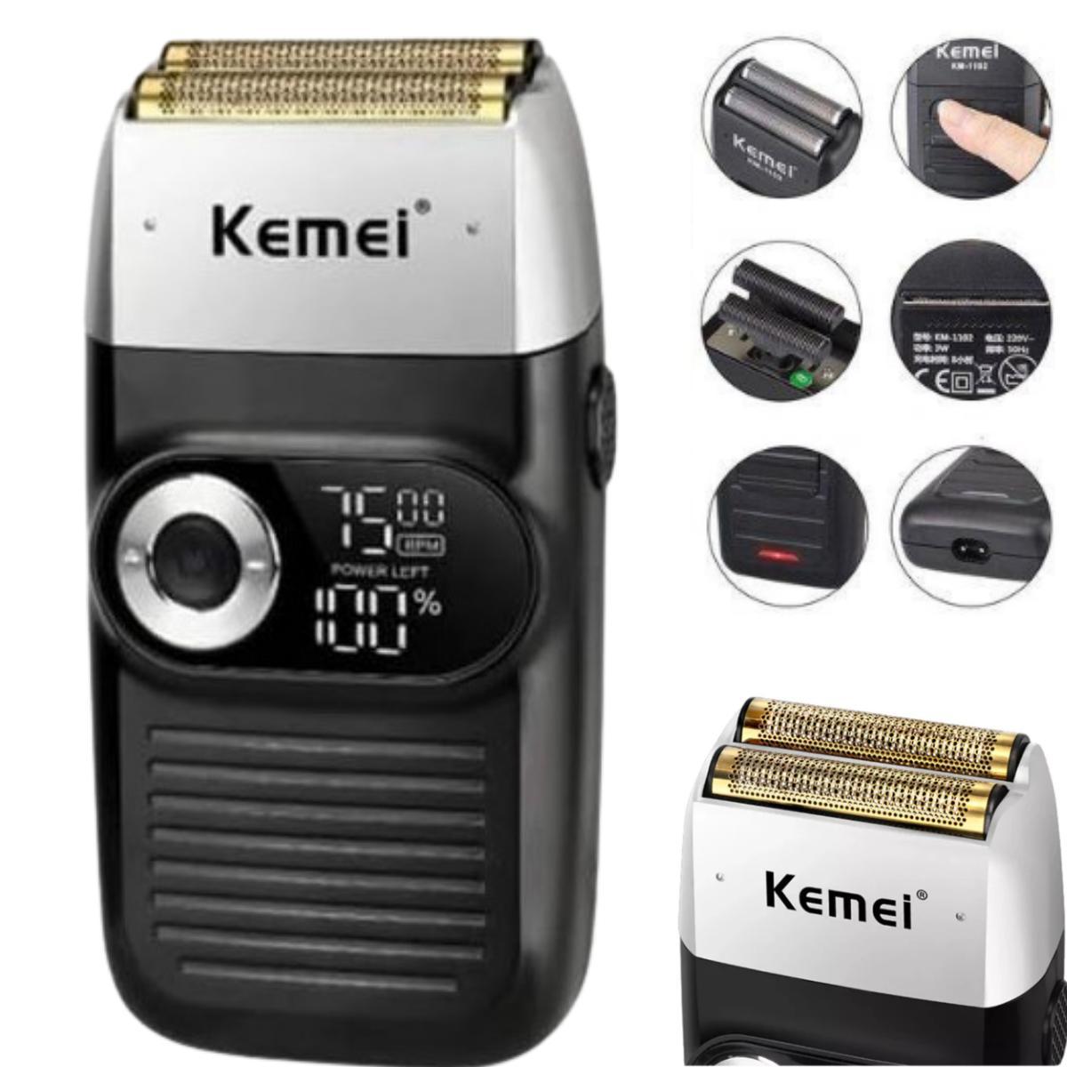 Miniatura Maquina Cortar Cabelo Kemei 2026 - Barbeador Profissional
